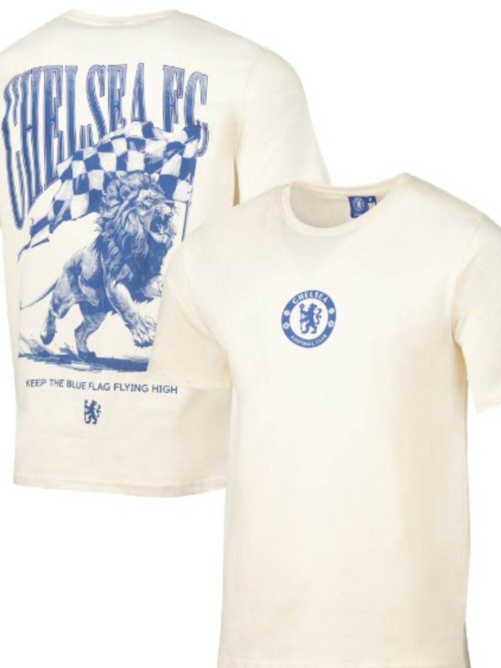 Chelsea Football Club Tshirt Sz M Cream Lion NWT Soccer Men's Premier League